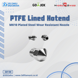Micro Swiss MK10 PTFE Lined Hotend Plated Steel Wear Resistant Nozzle - 0,4 mm